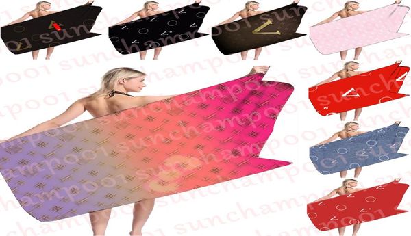 

designer bath towel outdoor swimming beach accessories quick dry vacation beach towels letter printed absorbent blanket6072490
