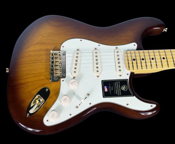 

2022 st 75th anniversary commemorative strat bourbon burst electric guitar8285292