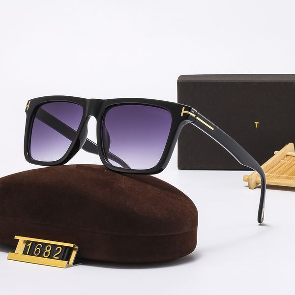 

outdoor sunglasses retro large frame plate sunglasses tom black frame glasses for men and women essential for drivers 1682, White;black