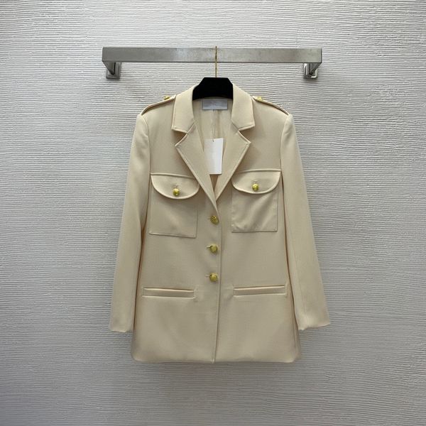 

women's suits & blazers luxury ladies look chic sleek blazer gold-tone embossed office jacket women blazer c1006, White;black