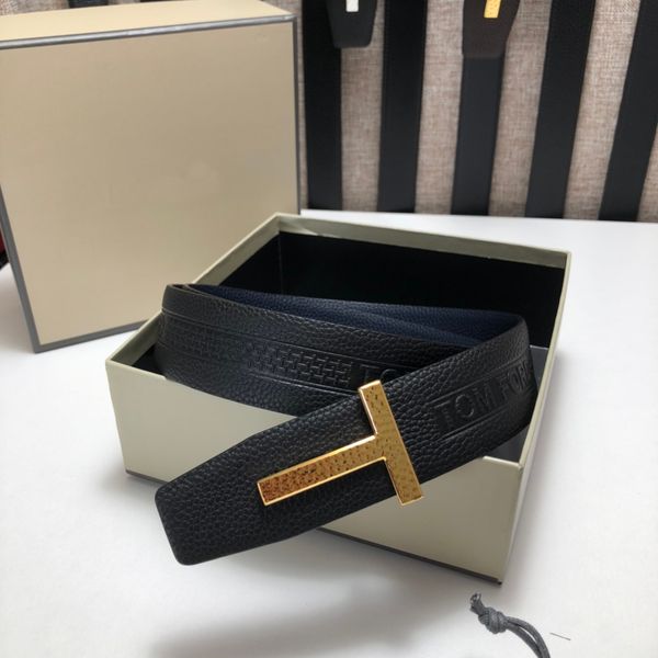 

designer tom belt luxury mens womens genuine leather buckle belts fashion clothing accessories waistbands with box and dustbag, Black;brown