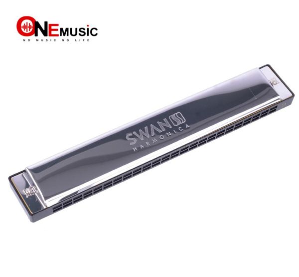 

swan sw244 tremolo harmonica 24 holes 48 tones c key with black box7963550