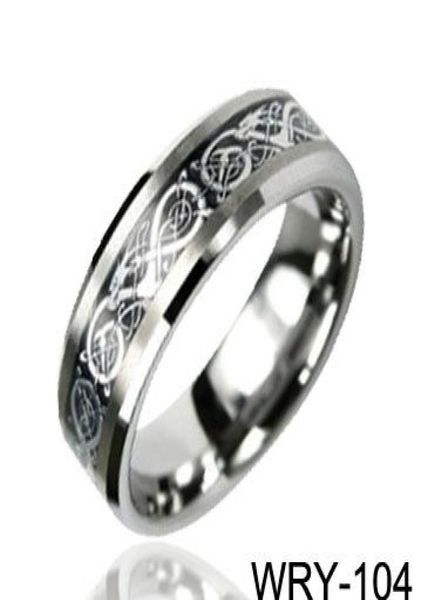 

dragon inlaid carbide tungsten rings silver inlaid ring wedding bands6669648