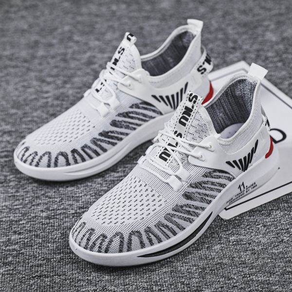 

mens trainers men running shoes triple white black green breathable classic knit jogging comfortable soft casual chaussures
