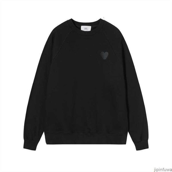 

fashion amis paris hoody for men and women amies de coeur quality hoodie embroidered red love winter round neck jumper couple sweatshirts 8o, Black