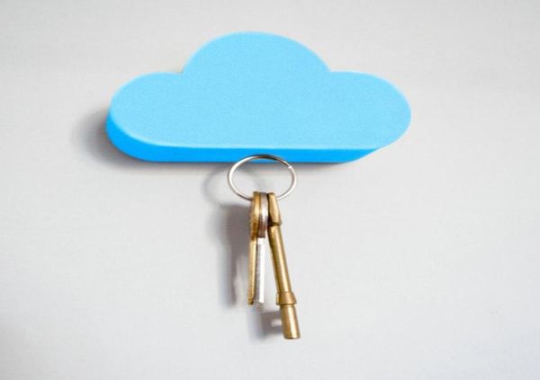 

fashionable cloud magnetic key holder cute keychains creative home storage key holder white cloud shape magnets keyrings ydl0499352255, Silver
