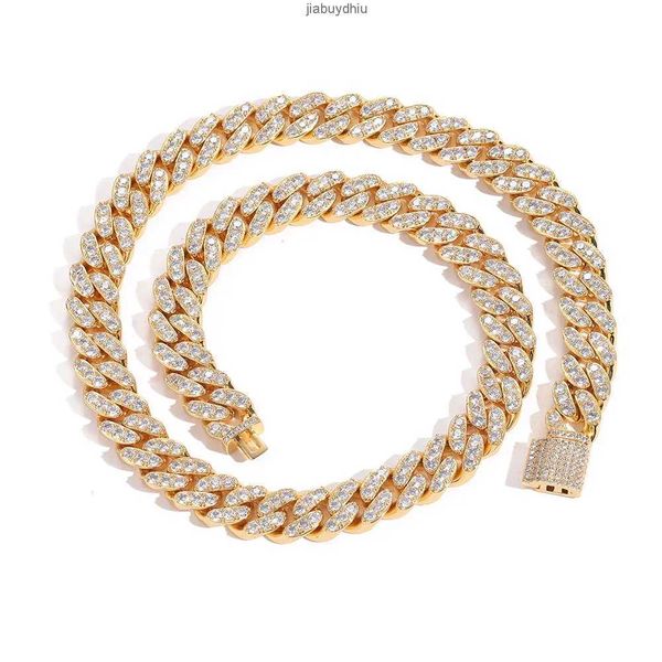 

12mm hip hop iced out miami cuban link chain micro pave bling cz necklace for men, Silver