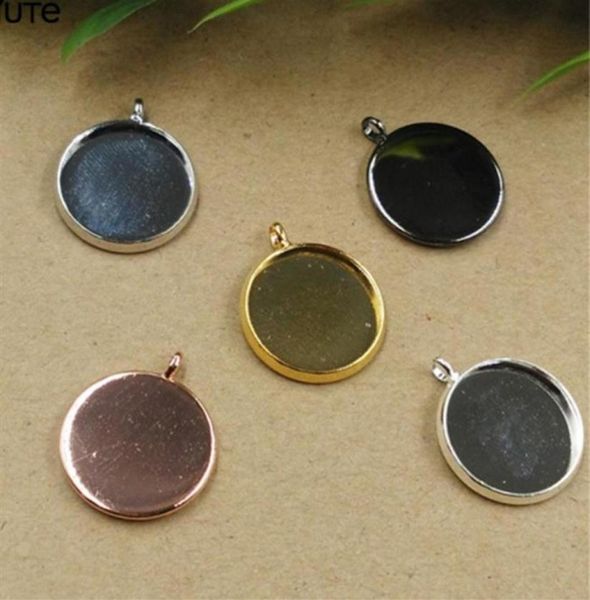 

boyute 50pcs silver plated pendant blank tray 10mm 12mm 14mm 16mm 18mm 20mm 25mm cameo cabochon base setting for jewelry making3343228204, Slivery;crystal