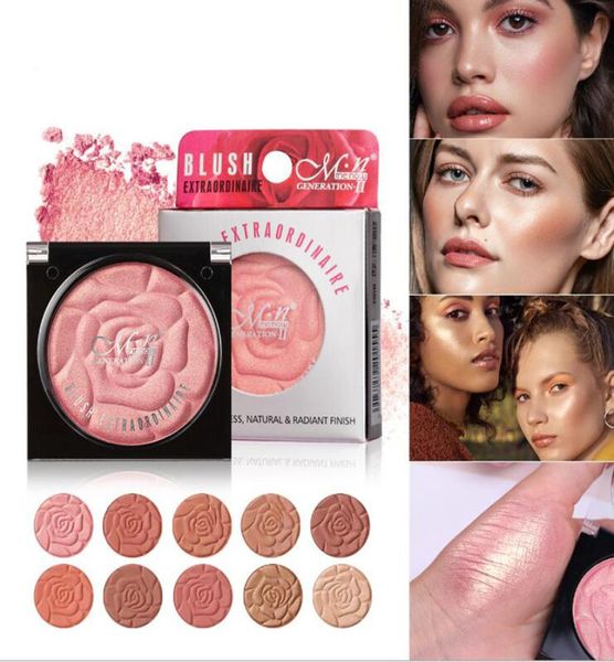 

10 color petals blush monochrome blush glitter eyeshadow powder diamond shine rouge natural lasting conceal matte pearl cosmetic4105275