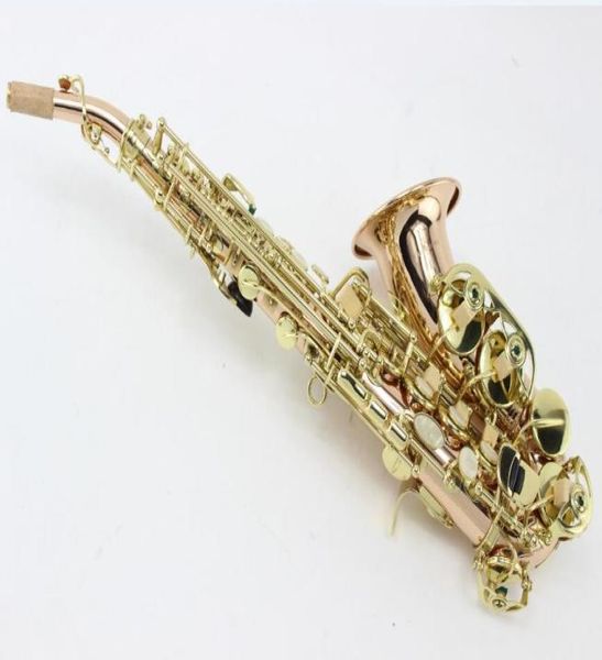 

small curved neck b flat yanagisawa sc992 professional soprano saxophone gold lacquer phosphor copper b tune sax with mouthpiece 7386729