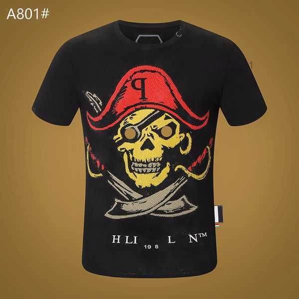 

phillip plain summer men's t-shirts fashion designer shirts for men qp letter embroidery mens women clothing short sleeved tees 17 l3p, White;black