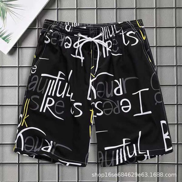 

men's capris swimming printed running thin shorts large men's capris, White;black