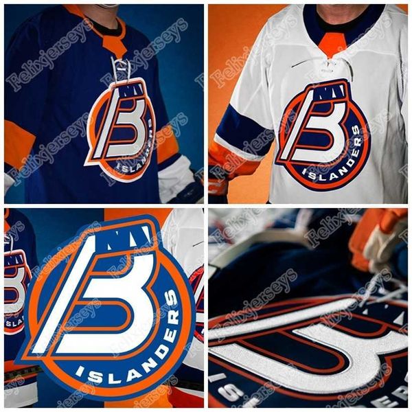 

c2604 thr 2021 bridgeport islanders jersey 2 seth helgeson ahl hockey 8 wilde 29 arnaud durandeau 17 felix bibeau 10 kyle maclean cole bardr, Black