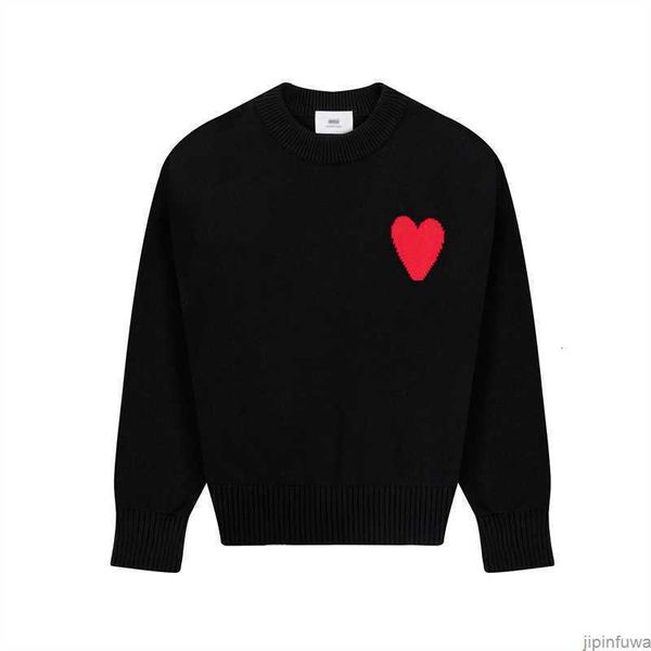 

amis paris fashion designers amies de coeur sweater man woman sweaters embroidered a heart pattern long sleeve clothes pullover fvhg, White;black