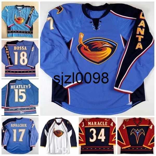 

sj98 ceowatlanta thrashers 17 ilya kovalchuk hockey jerseys 18 marian hossa 15 dany heatley zach bogota johan hedberg kari lehtonen thorburn, Black