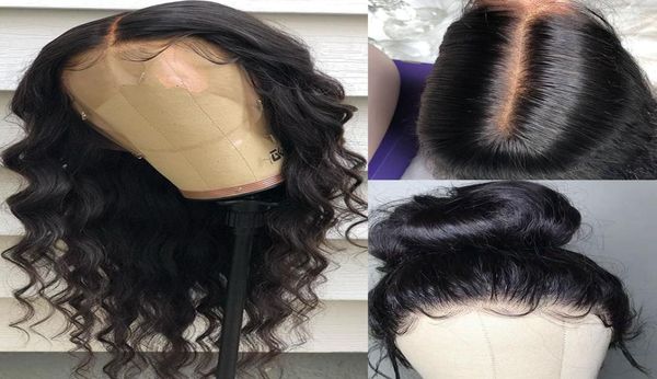 

pre plucked 360 lace frontal body wave wig with baby hair invisible knot wig ponytail human hair pre plucked lace wig7784724, Black