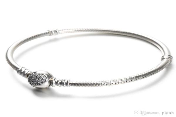 

100 925 sterling silver womens bracelets white cz micro paved heart bracelet with box for pandora beads european charms2752533, Golden;silver