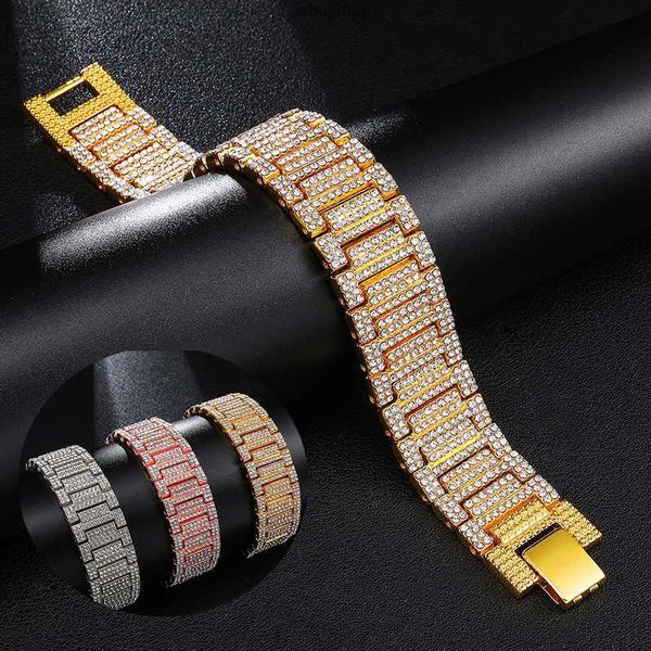 

yellow gold miami watch link chain bracelets for men jewelry wholesale, Silver