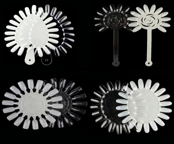

10pcs nail polish color card nail swatches plastics nail tips practice oval round palette painting display color board2828244
