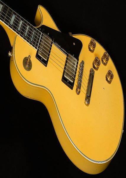 

custom shop heavy relic randy rhoads 1974 antique white cream electric guitar abr1 bridge 1 piece neck small d profile ebony fr7203152
