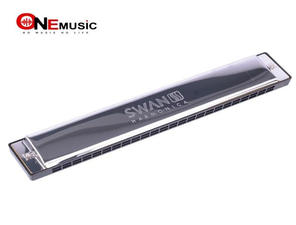 

swan sw244 tremolo harmonica 24 holes 48 tones c key with black box3818326