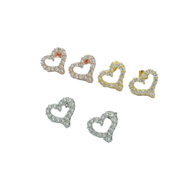 

womens knot short earrings studs designer jewelry half drill studs gold/silvery/rose full brand as wedding christmas gift hipl954, Silver