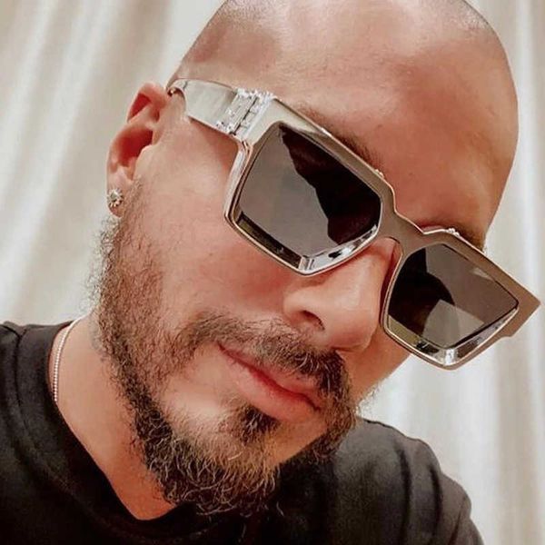 

new millionaire small frame men's and women's sunglasses fashion personality box sunglasses 96006 glasses, White;black