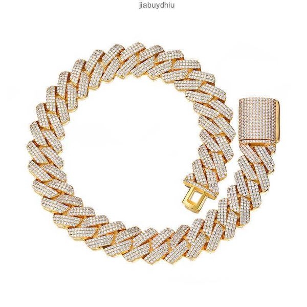 

25mm iced out cuban chain brass/ stainless steel jewelry, Silver