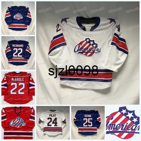 

sj98 custom rochester americans hockey jersey ahl matej pekar ryan scarfo brendan warren brett murray casey fitzgerald josh, Black