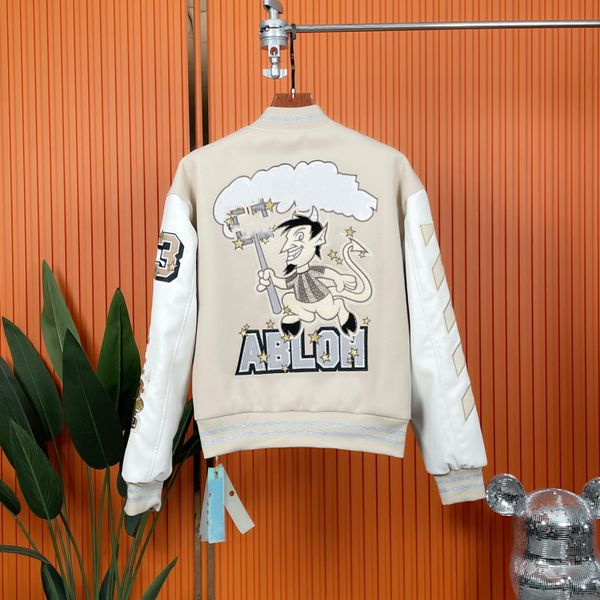 

cotton designer jackets bomber mens windbreaker varsity mens baseball hip hop harajuku letter patchwork leather tianma embroidery streetwear, Black