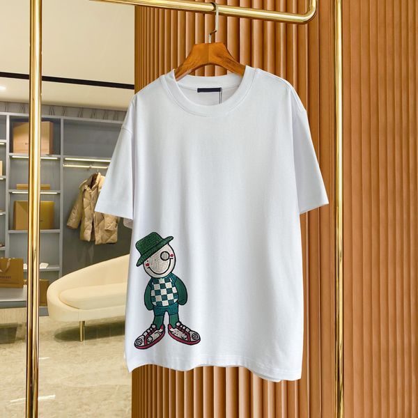 

men's plus tees & polos round neck embroidered and printed polar style summer wear with street pure cotton 1d3e, Black;brown