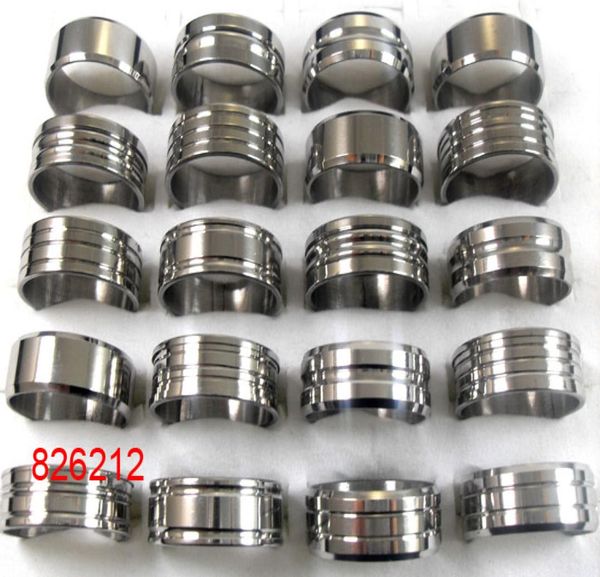 

bulk lots 100pcs silver design mix men women stainless steel rings fashion quality band rings whole jewelry lots8528343