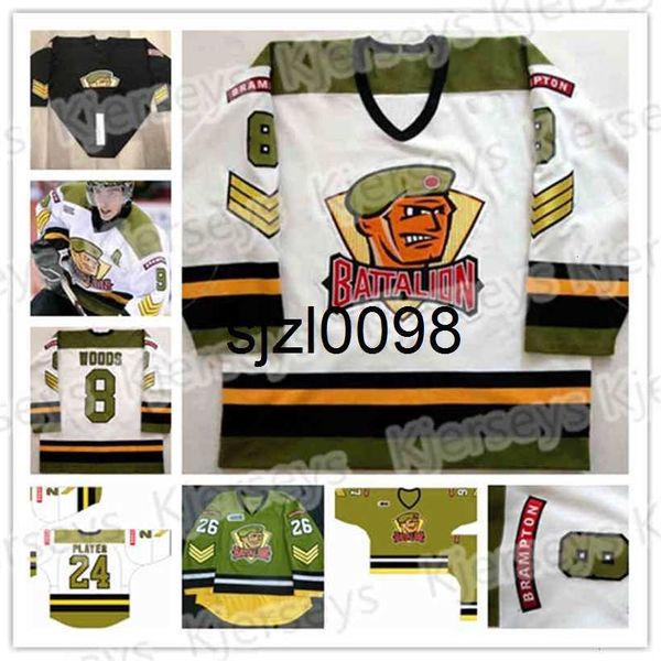 

sj98 ceocustom vintage ohl brampton battalion hockey jerseys 19 cody hodgson 20 derek gregorack 41 mclean jersey philip lane matt duchene ch, Black