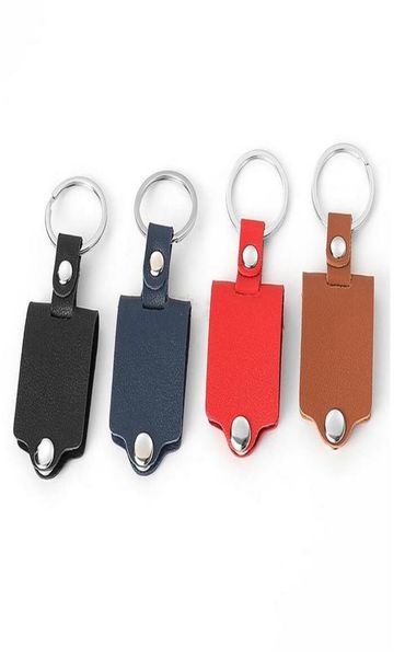 

personalized blank sublimation keychains heat transfer leather keychain pendant luggage decoration key ring diy gift 4 colors7764049, Silver