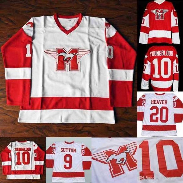 

c2604 thr youngblood movie hockey jersey 9 dereksutton 20 keanu reeves hockey jerseys stitched movie jersey, Black