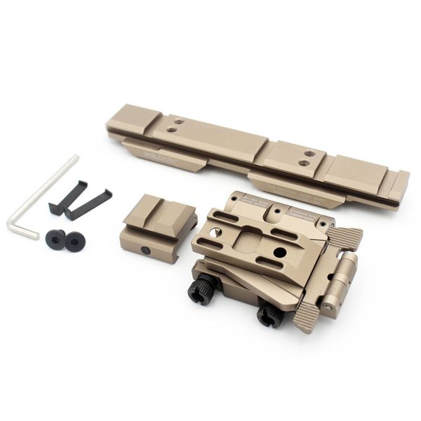 

evolution gear airsoft g33 g43 558 mount ring for scope sight picatinny adapter rollover bracket tactical side flip mount-auburn