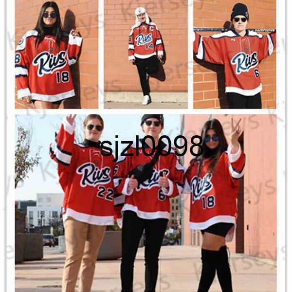 

sj98 ceocustom women metropolitan riveters hockey jersey 14 packer 4 janiga 10 cornine 22 olno 6 maclaine embroidery good quality youth men, Black