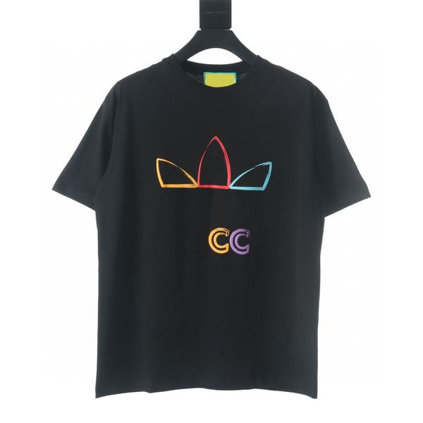 

men's plus tees & polos round neck embroidered and printed polar style summer wear with street pure cotton rwrff3, Black;brown