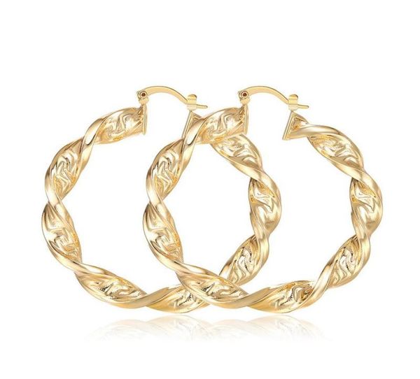 

quality 18k gold cooper women dangle hoop earrings brass jewelry euro america simple fashion7474995, Silver