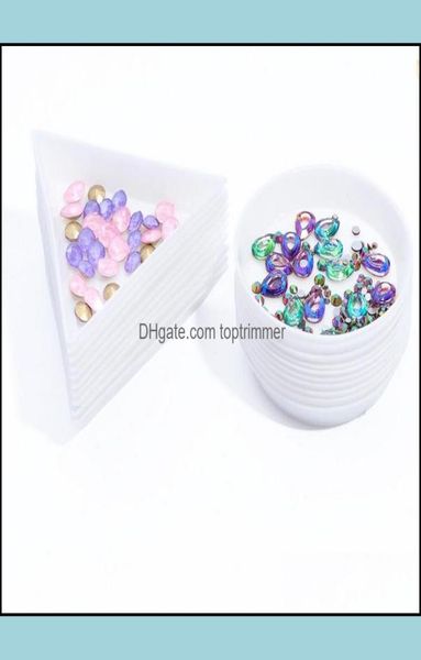 

other items salon health beautyplastic triangle round bead sorting trays nail art tray picking plates for diamond jewelry drop d9908237