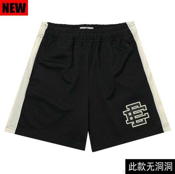 

2023 eric mesh breathable men shorts gym basketball running quick-drying shorts baggy flame print fashion shorts summer shorts, White;black