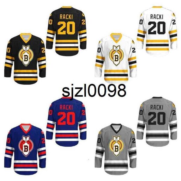 

sj98 20 carl racki youngblood movie jersey thunder bay bombers movie hockey jerseys white movie jerseys stitched fast, Black