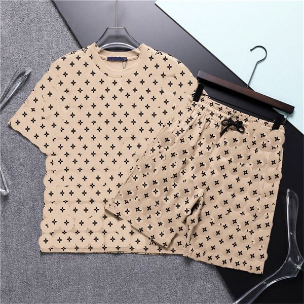 

yy2023 designer mens tracksuits brand printed sportswear summer cotton outfits fashion short sleeve t shirt shorts jogging suit -xxxl 12ays, Gray