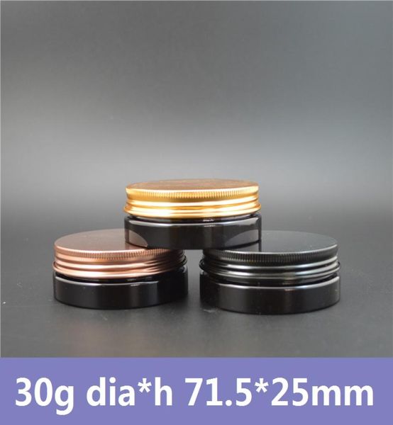 

50pcslot 30g all black lightproof dark shiny low profile thick wall pet wax jars wide mouth canning jar lids1020341