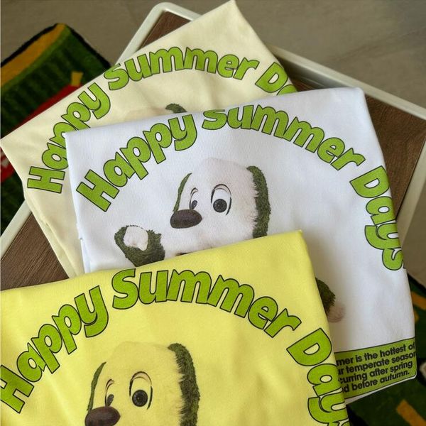 

men's plus tees green white t shirt 23ss women apparel, Black;brown