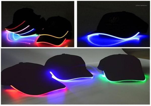 

new design led light up baseball caps glowing adjustable hats perfect for party hiphop1906423, Blue;gray