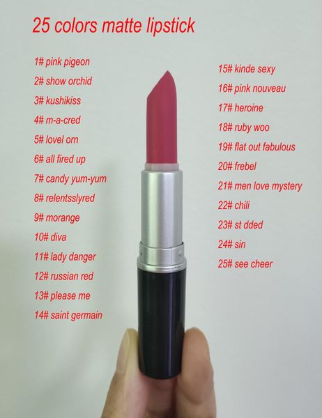 

matte lipstick 25 colors retro gloss lipsticks 25039 different color longlasting and easy to wear good quality waterproof lips8747854