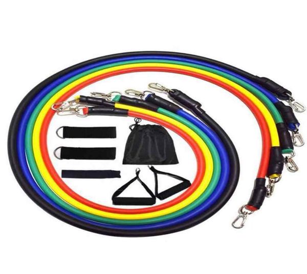 

outdoor sports latex resistance bands workout exercise pilates yoga crossfit fitness tubes pull rope 11 pcsset zza2233 sea shippi2535199