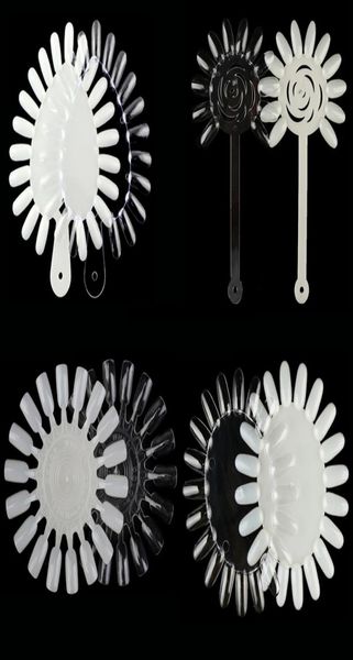 

10pcs nail polish color card nail swatches plastics nail tips practice oval round palette painting display color board1237263