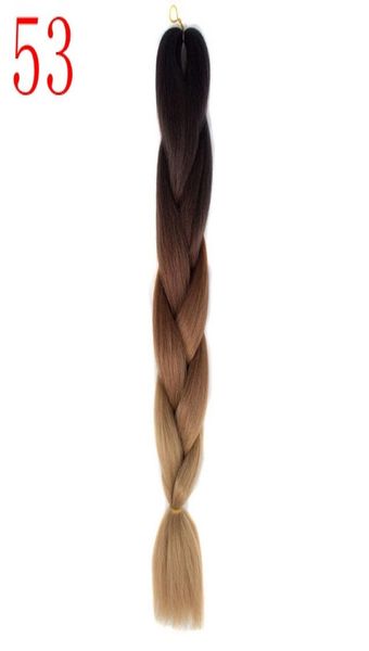 

100gpcs synthetic hair extensions purple braiding hair ombre two tone high temperature fiber expression braiding hair5506786, Black